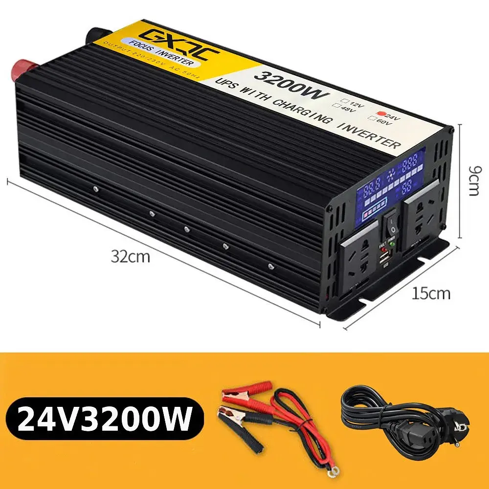 Джерело безперебійного живлення GXQC SFX-1200W/3200W DC 24V AC 220V модифікований синус - фото 7