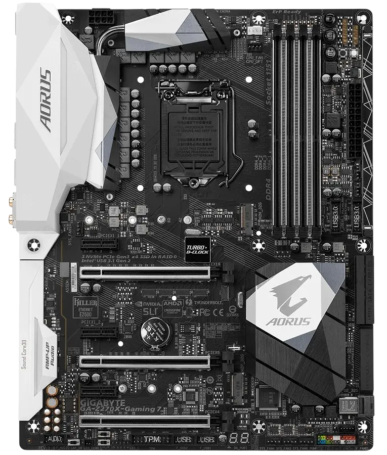 Материнская плата Gigabyte GA-Z270X-Gaming 7 LGA 1151v1 (GA-Z270X-Gaming 7) Б/У - фото 2