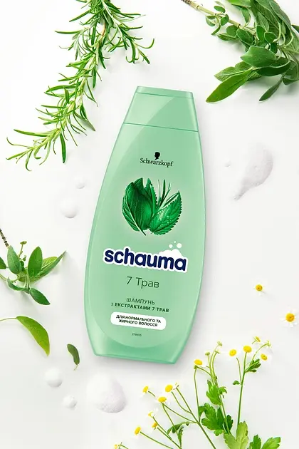 Шампунь для нормальных и жирных волос Schauma 7 Трав 400 мл - фото 8