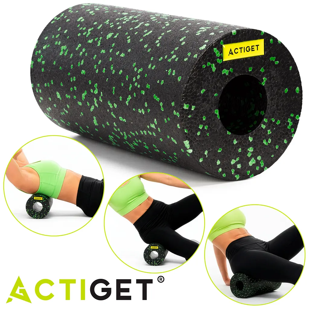 Масажний ролик Actiget EPP 29.5 x 15 см (валик, роллер) ACT0094 Black/Green - фото 5