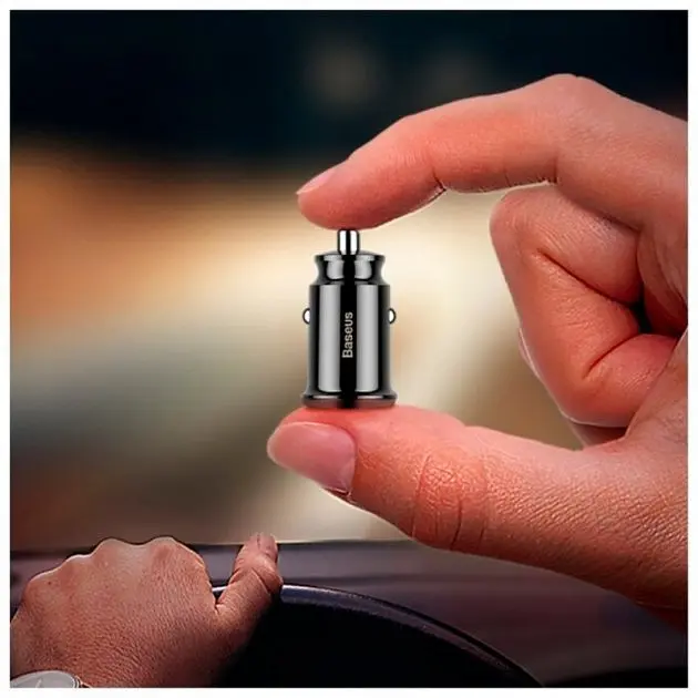 Автомобільний зарядний пристрій Baseus Grain C Dual USB 5V 3.1A (CCALL-ML01) Black [59109] - фото 7