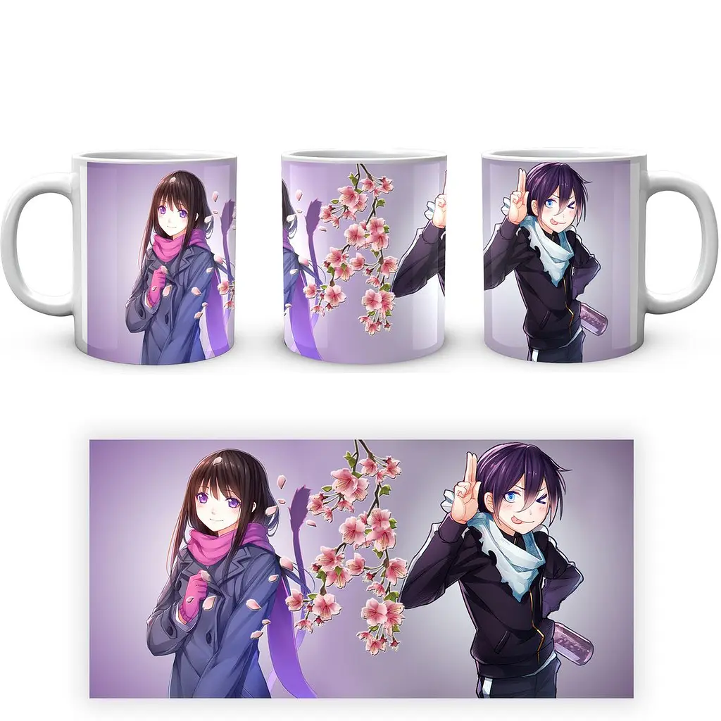 Кружка GeekLand Noragami Бездомный Бог Хийори, Ято и веточка сакуры NRG 02.012 330 мл белая - фото 3