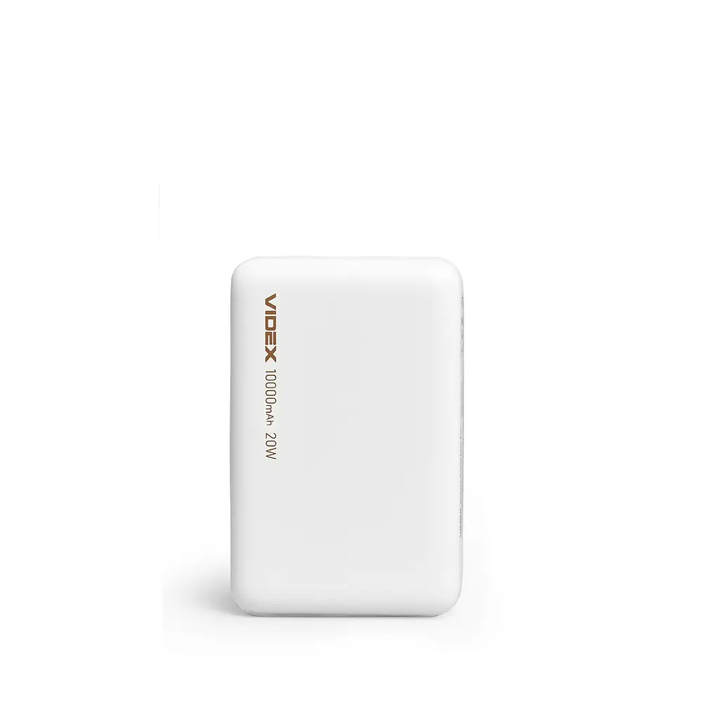 Повербанк з бездротовою зарядкою 10000mAh VIDEX VPB-331 PD20W White VIDEX (28294-000) - фото 2