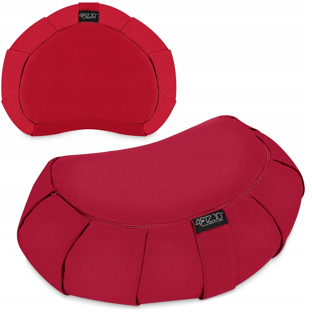 Подушка для йоги та медитації 4FIZJO Zafu напівкругла 40 x 30 x 12 см Red (P-5907739315496) - фото 2