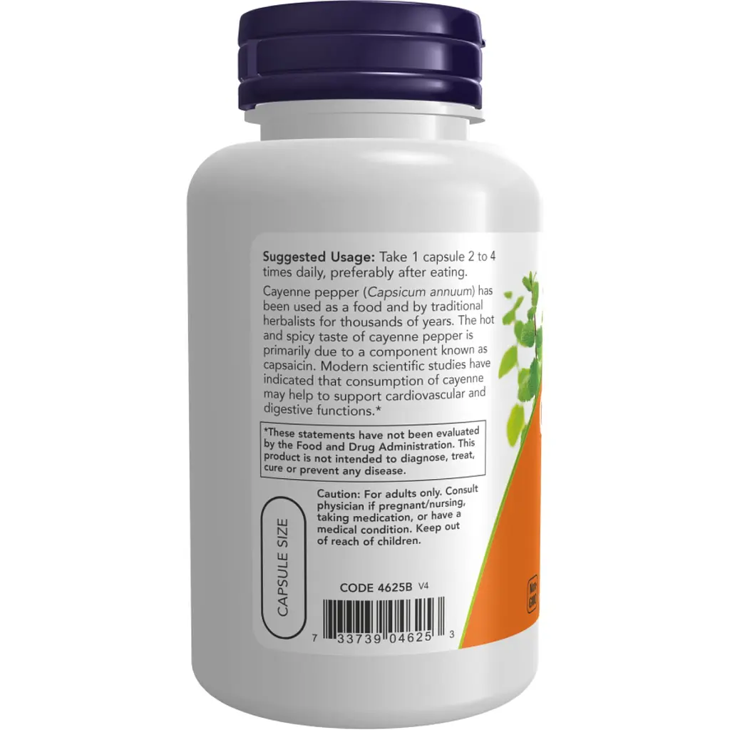 Екстракт кайенського перцю Now Foods 500 мг 100 капсул - фото 3