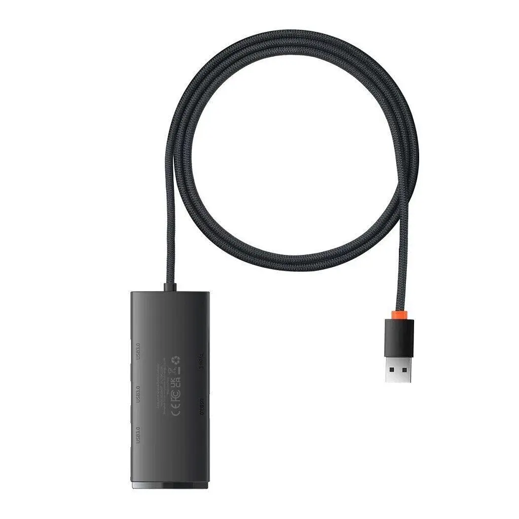 Концентратор Baseus USB 3.0 4xUSB 2.0m black (WKQX030201) - фото 2