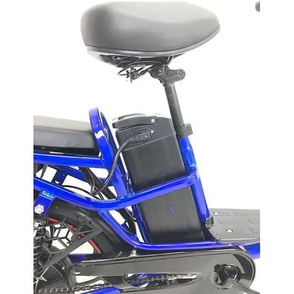 Електровелосипед Minako V4 PRO двомісний 500W/60V/18Ah із заднім амортизатором синій - фото 4