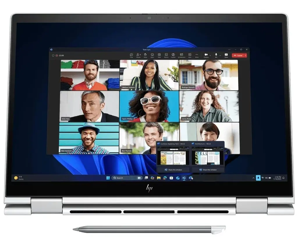 Ноутбук HP 13.3 EliteBook 8 Flip G1i WUXGA Touch/Intel U7-255U/32GB/1TB/UMA/W11P/Silver (AD4A5ET) - фото 5