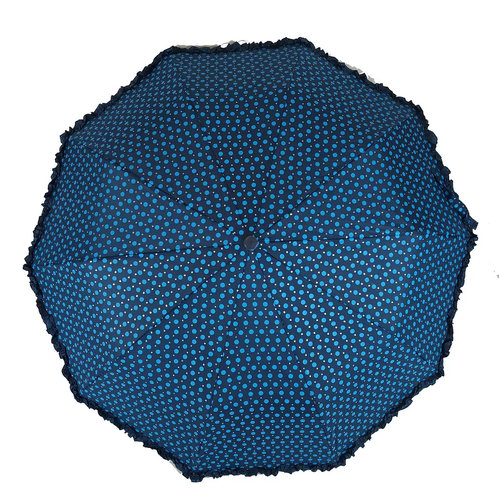 Жіноча складана парасолька напівавтомат S&L 101 см синя - фото 4