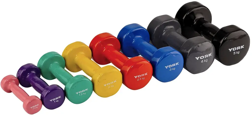 Гантелі для фітнесу вінілові круглі York Fitness 2х3кг синій - фото 3