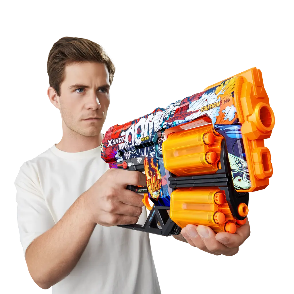 Швидкострільний бластер Zuru X-Shot Skins Dread Boom, 12 патронів (36517A) - фото 4