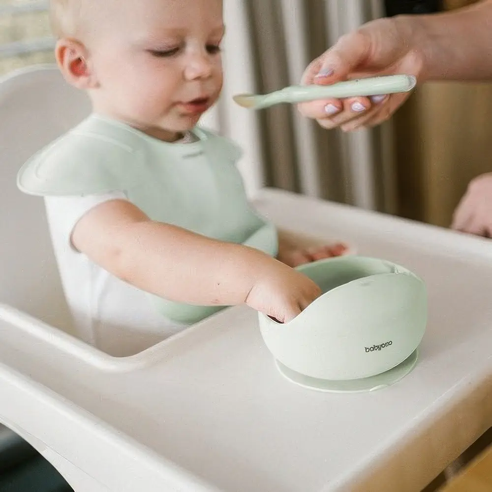 Мисочка BabyOno силиконовая с присоской зеленая (1481/03) - фото 3