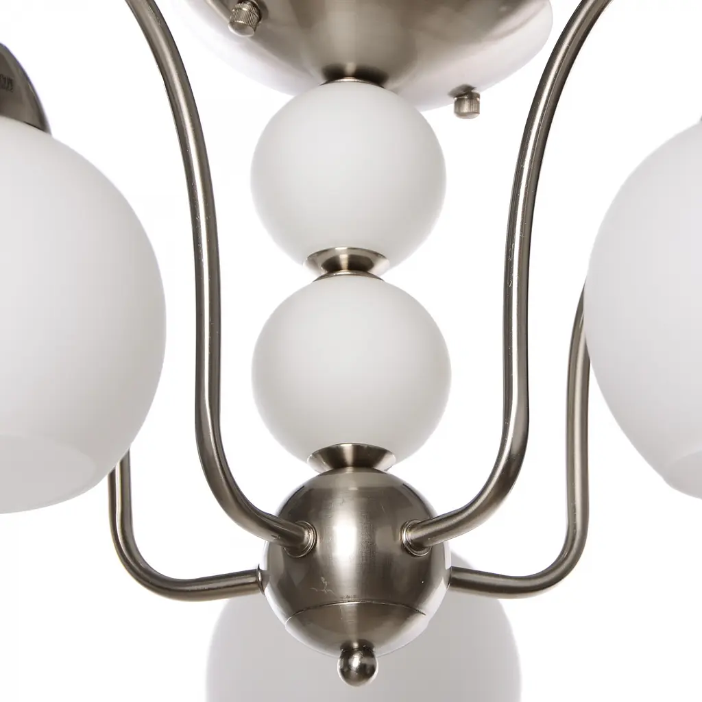 Люстра потолочная Brille с абажуром с пультом LED E27 60W PN (LK-265C/5) - фото 4