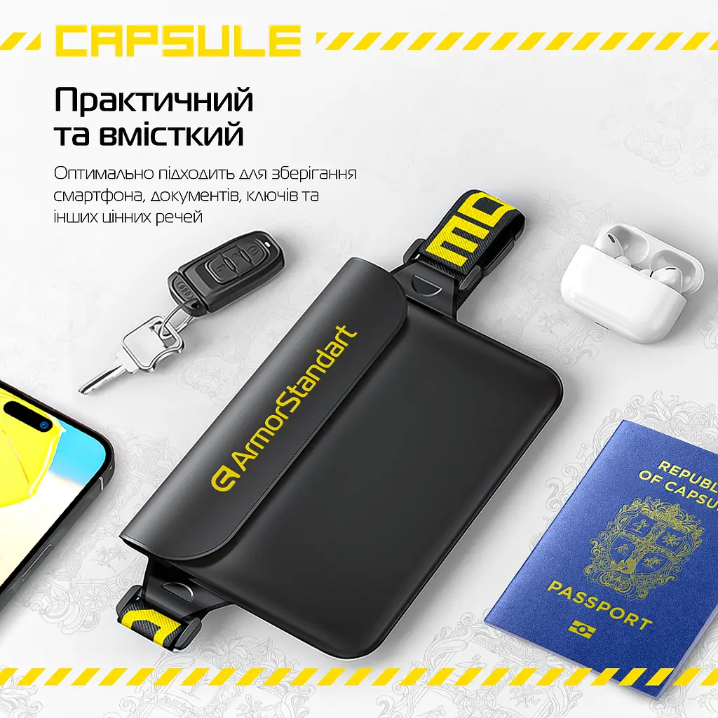 Водонепроникна сумка чохол для телефону та документів, універсальний, IPX8 занурення до 30м, захист від води, захисний кейс від піску та пилу, для підводної зйомки, плавання, дайвінгу, пляжу та подорожей ArmorStandart (ARM84417) - фото 7