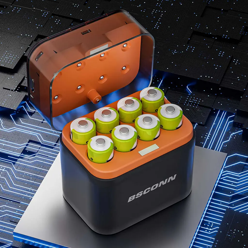 Акумуляторні батареї із зарядним кейсом Xiaomi BSCONN Li-ion AA 1.5V 2200 mAh 8 шт (TF-CD-009LDC) - фото 5