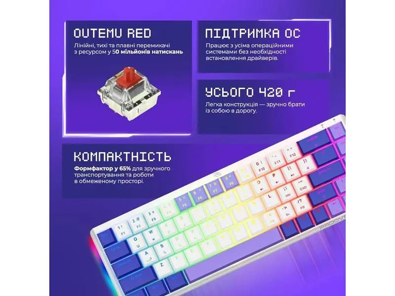Клавіатура Proove AFK White (WKAFK1022002) - фото 6