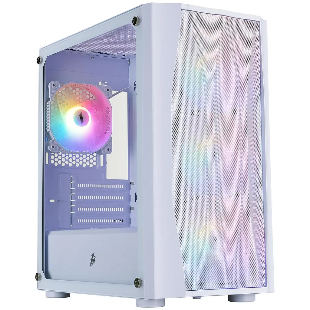 Корпус 1stPlayer X3-M-WH-4F1-W Білий без БЖ