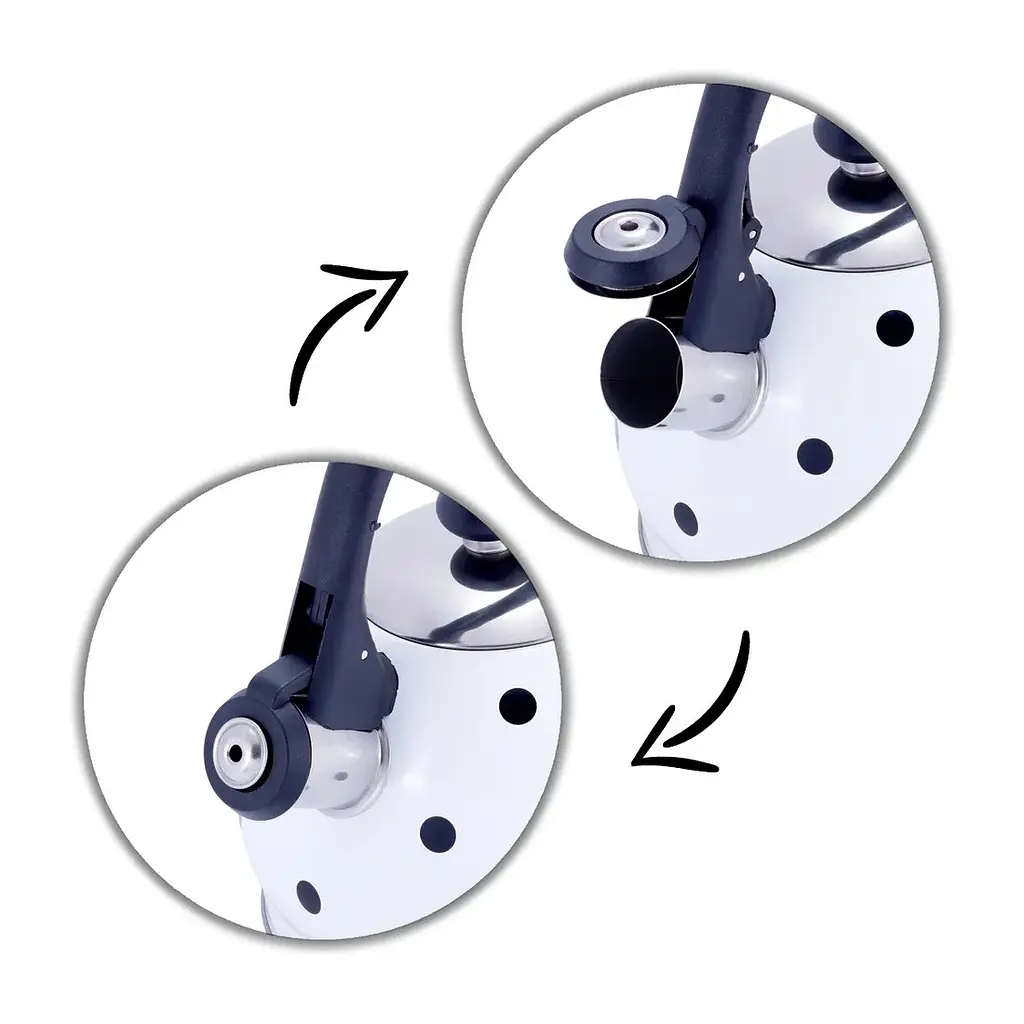 Чайник із свистком Kamille KM-1070WH 2 л White - фото 3