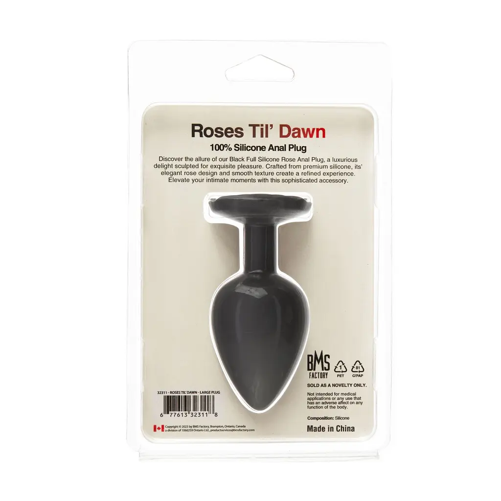 Анальна пробка Roses Til Dawn Silicone Anal Plug Large BMS Factory SX3149 104334 - фото 2