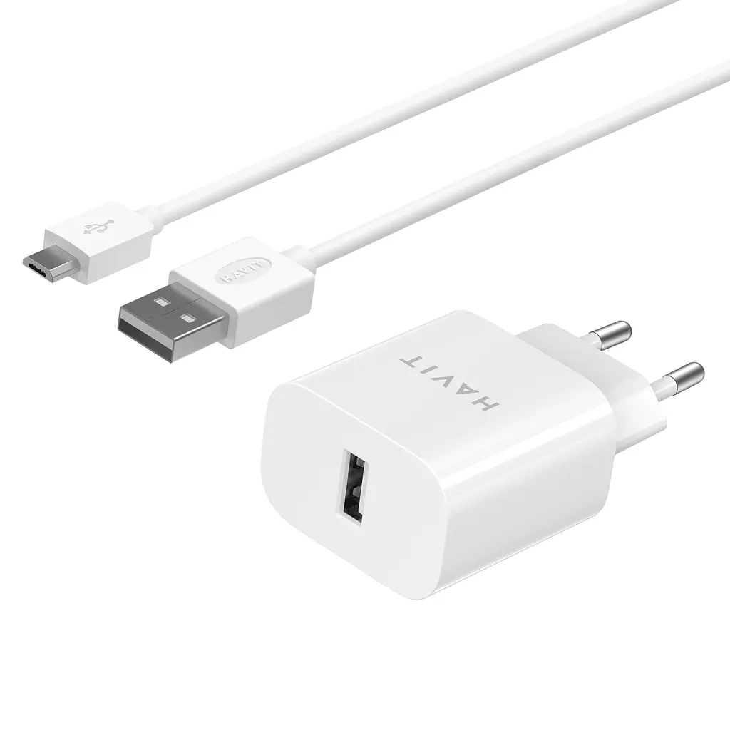 Зарядний пристрій HAVIT HV-ST111 USB з кабелем Micro USB HAVIT (27336-000) - фото 3