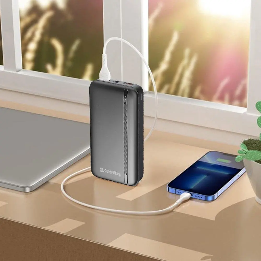 Універсальна мобільна батарея ColorWay Portable Charger 20000mAh Чорний (CW-PB200LPB4BK-PD) - фото 7