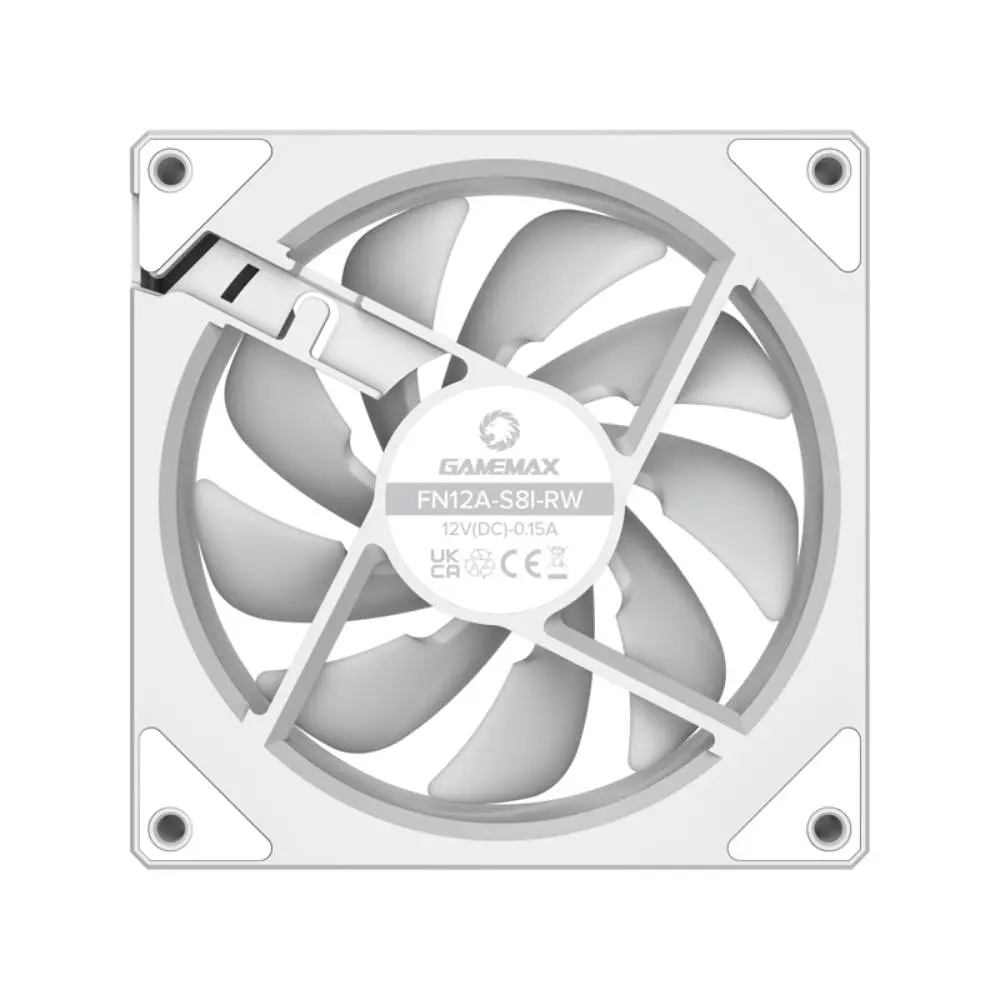 Вентилятор GameMax FN12A-S8I-RW Reverse White (FN12A-S8I-RW) - фото 7