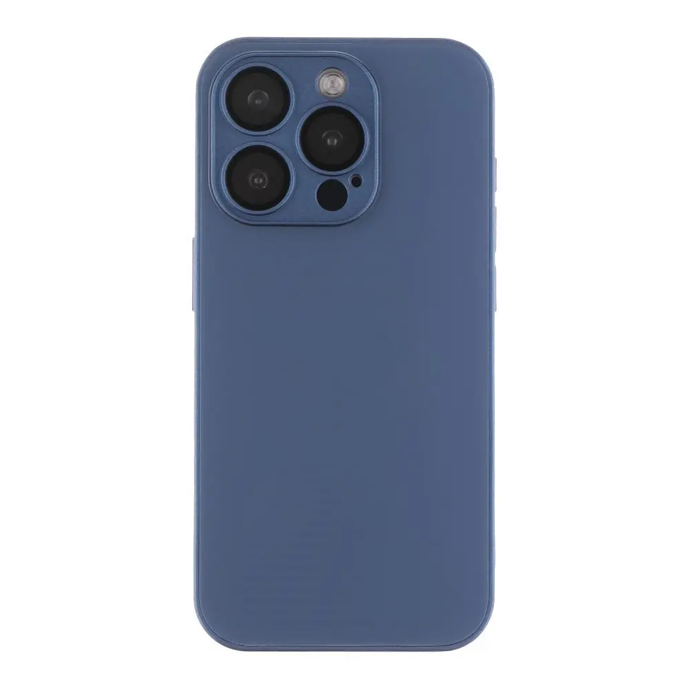 Чохол-накладка скляний матовий із захистом камери Matte AG-Glass Apple iPhone 15 Pro Max Navy Blue