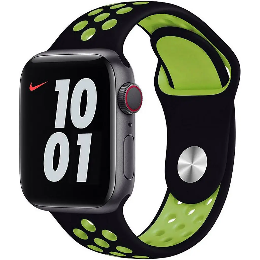 Ремінець Sport Nike для Apple Watch 42/44/45/46/49mm Black/Green [119477] - фото 2