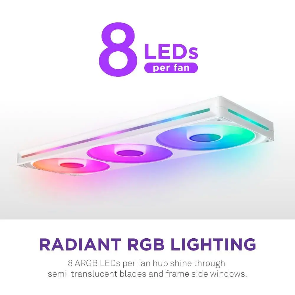Вентилятор NZXT F420 RGB Core Fan Single Frame (RF-U42HF-W1) White - фото 10