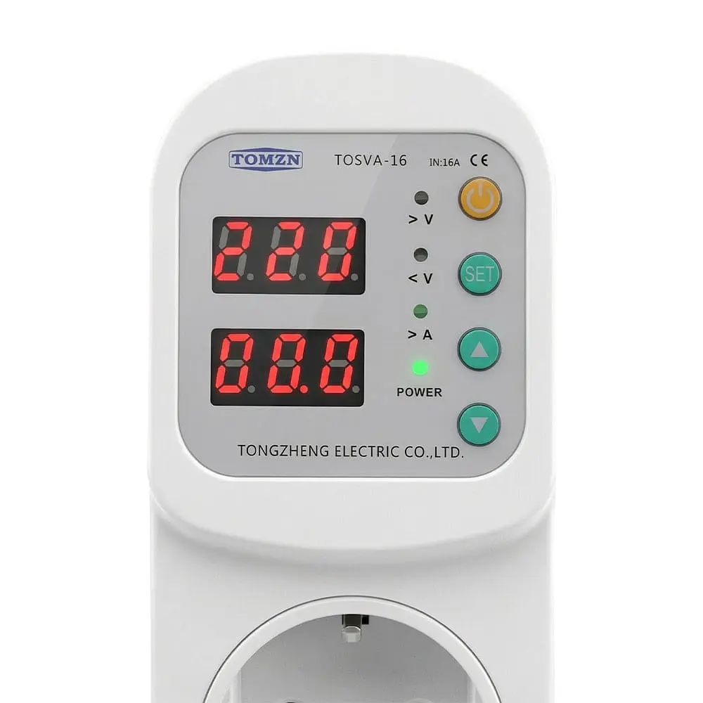 Реле контролю напруги та струму в розетку TOMZN TOSVA-16 EU 16A (51-00126) - фото 4