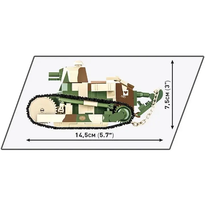 Конструктор Cobi Перша світова війна Танк Рено FT-17 Перемога, 304 деталі (COBI-2992) - фото 6