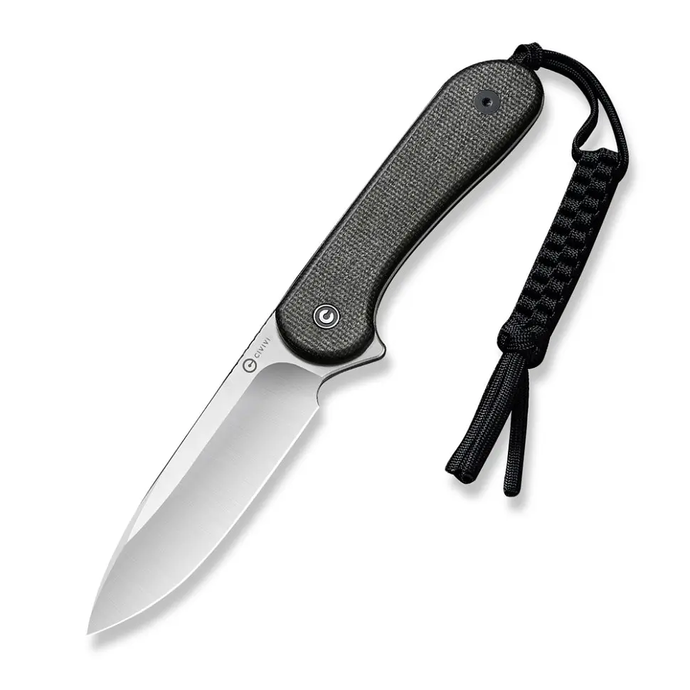 Ніж фіксований тактичний Civivi Elementum, (10.1 см) D2 / Micarta чорний - фото 4