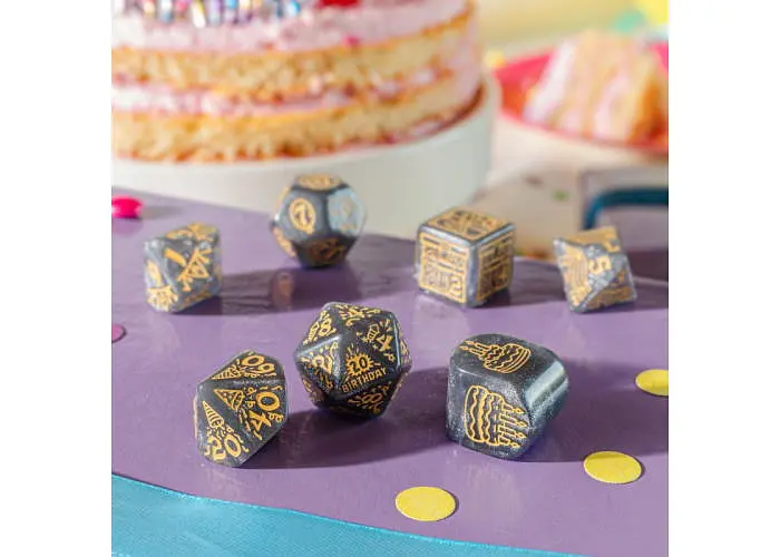 Набір кубиків Happy Birthday Dice Set: Confetti , 7 шт. (RHPB03) - фото 4