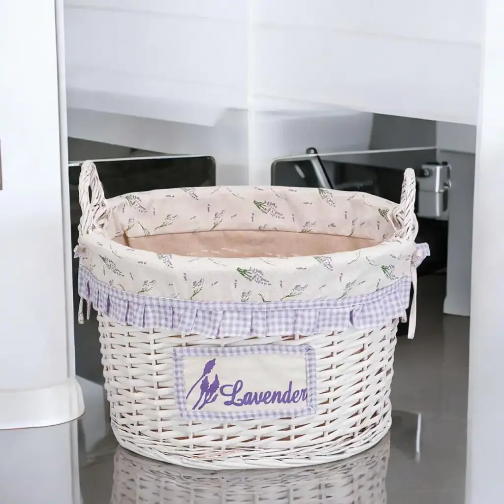 Кошик Natural House Лаванда з ручками 45х32х30 см білий (EW-24 L) - фото 5