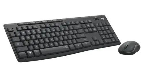 Комплект бездротовий Logitech MK295, Graphite, клавіатура + миша, вологозахищена конструкція, технологія "SilentTouch" (920-009800) - фото 2
