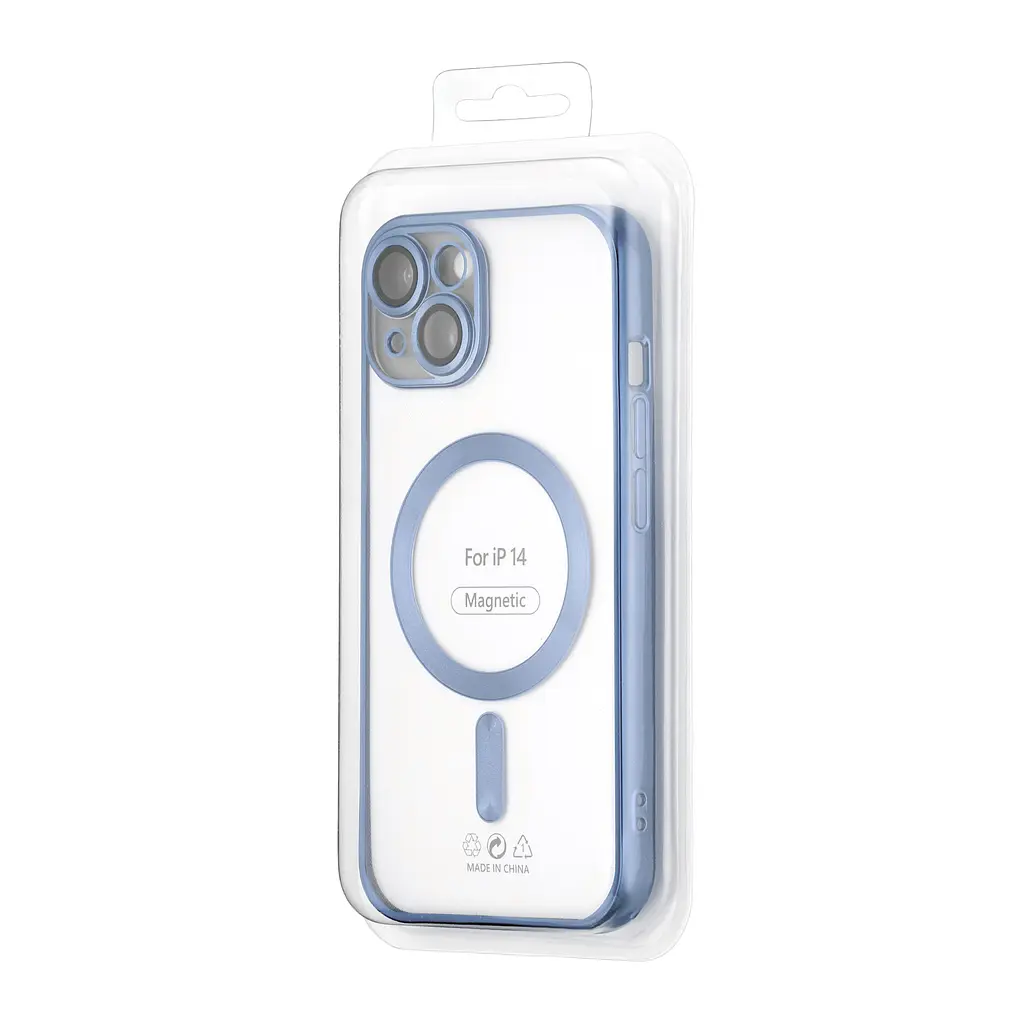 Чохол Ductil Metallic Edge with MagSafe (Protected Camera & Lens) iPhone 14 Light Blue - фото 2
