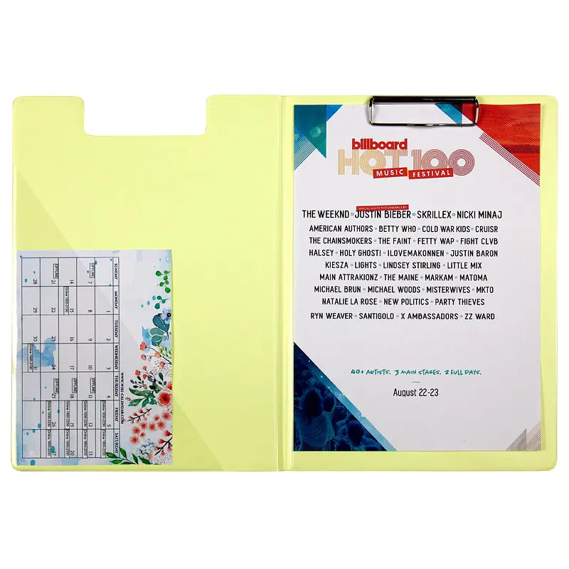 Папка-планшет с металлическим клипом Axent Pastelini А4 желтая (2514-26-A) - фото 2