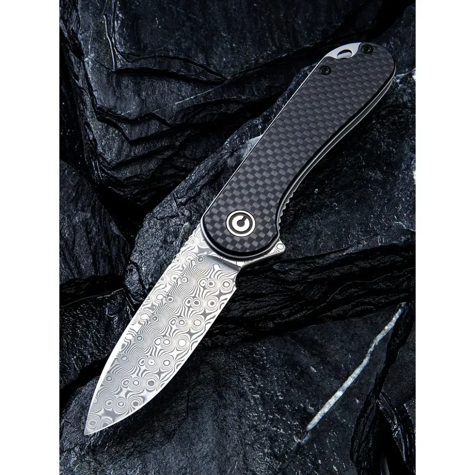 Ніж Civivi Elementum, Damascus, Carbon Fiber/G10 (C907DS) - фото 8