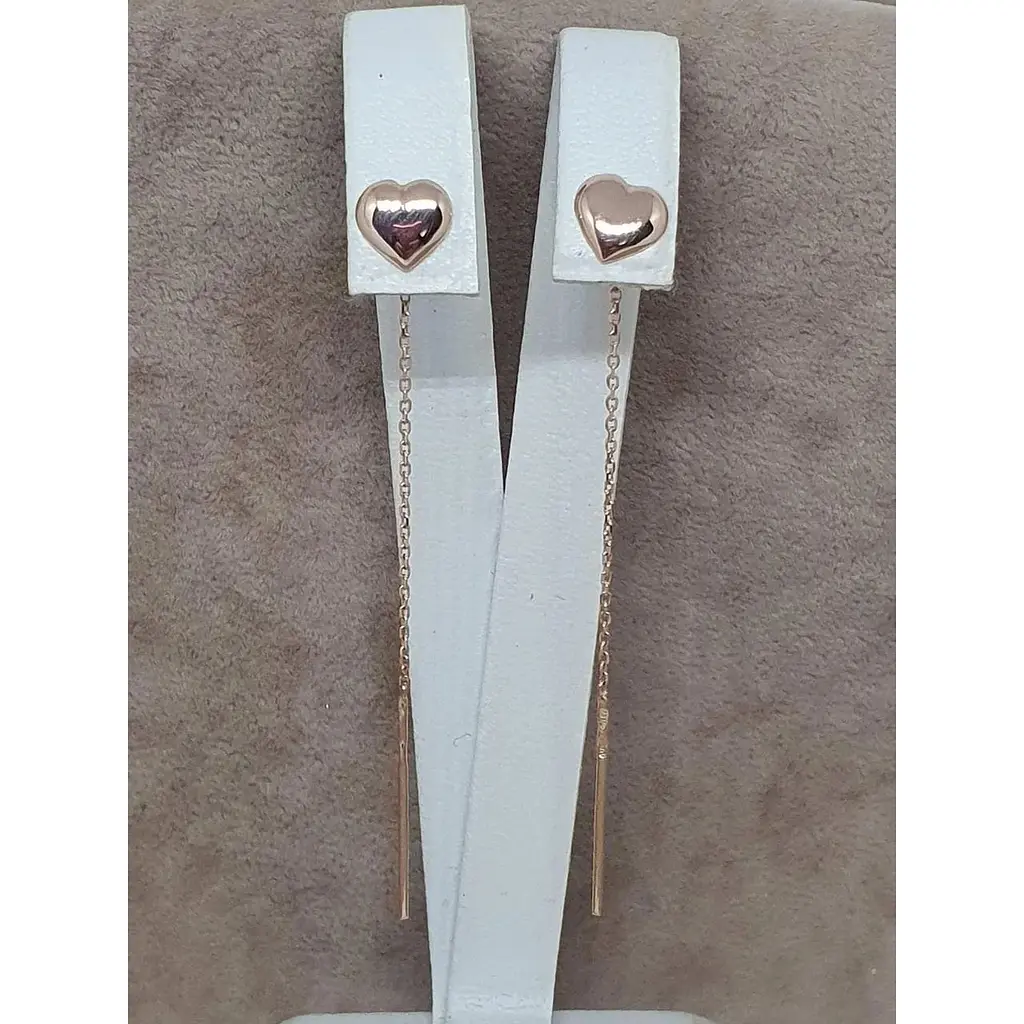 Золоті сережки-протяжки Tango Сердечка. 580040 - фото 4