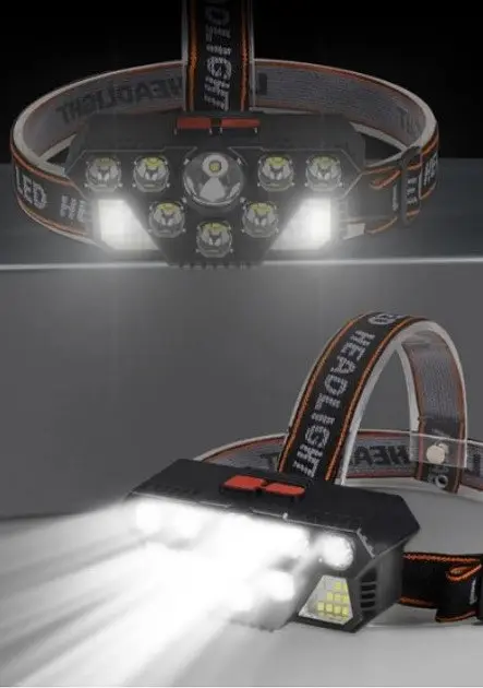 Яркий мощный аккумуляторный налобный фонарь Headlight CLT28 20 светодиодов 35Вт сверхяркий фонарь - фото 5