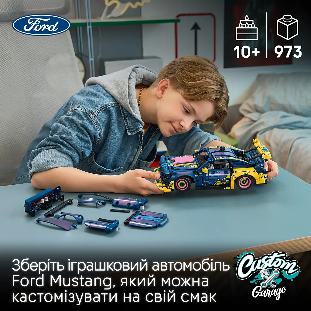 Конструктор LEGO Technic Тюнінг-гараж з автомобілем Ford Mustang GT 973 ел. (42236) - фото 16