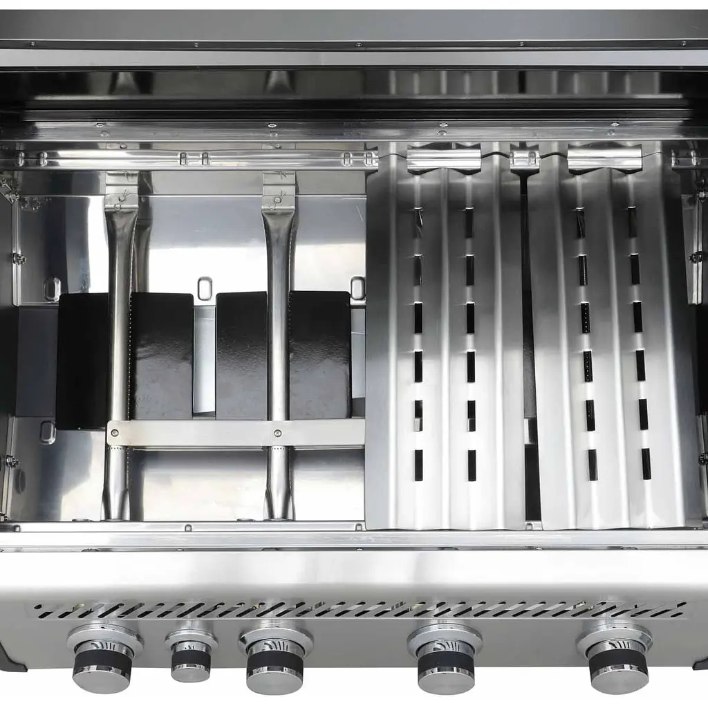 Газовий гриль Santos S-418 Black з бічним і заднім пальником чорний (900297) - фото 9