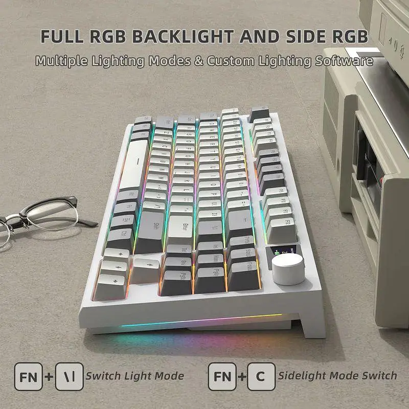 Клавіатура ATTACK Shark K86 Grey | RGB підсвітка | HotSwap - фото 4