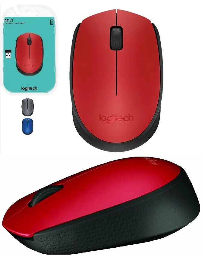 Миша бездротова Logitech M171 Red/Black USB (910-004641) - фото 2