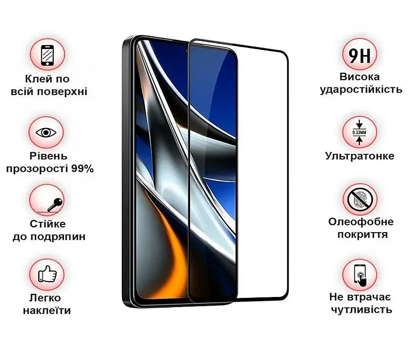 Скло захисне BeCover Poco X4 Pro 5G Black (708149)