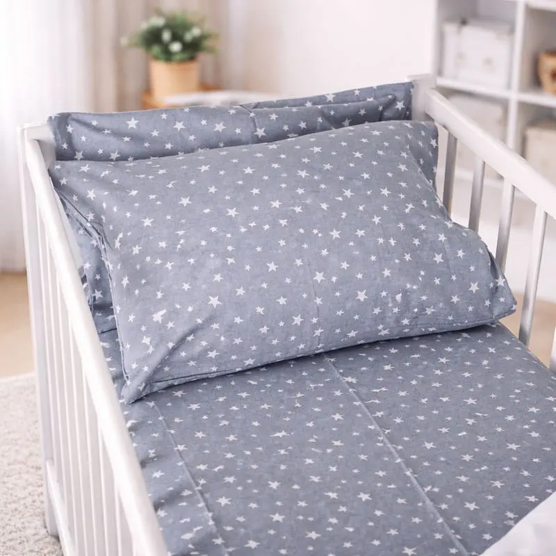 Дитяча постільна білизна MIRSON BABY фланель Grey Stars 110х160см (2200012800850) - фото 7