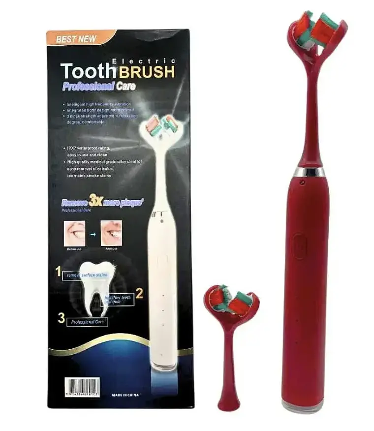 Акумуляторна зубна щітка Electric Toothbrush Best New з подвійною головкою ∙ Ефективна зубна щітка Electric Toothbrush - фото 2