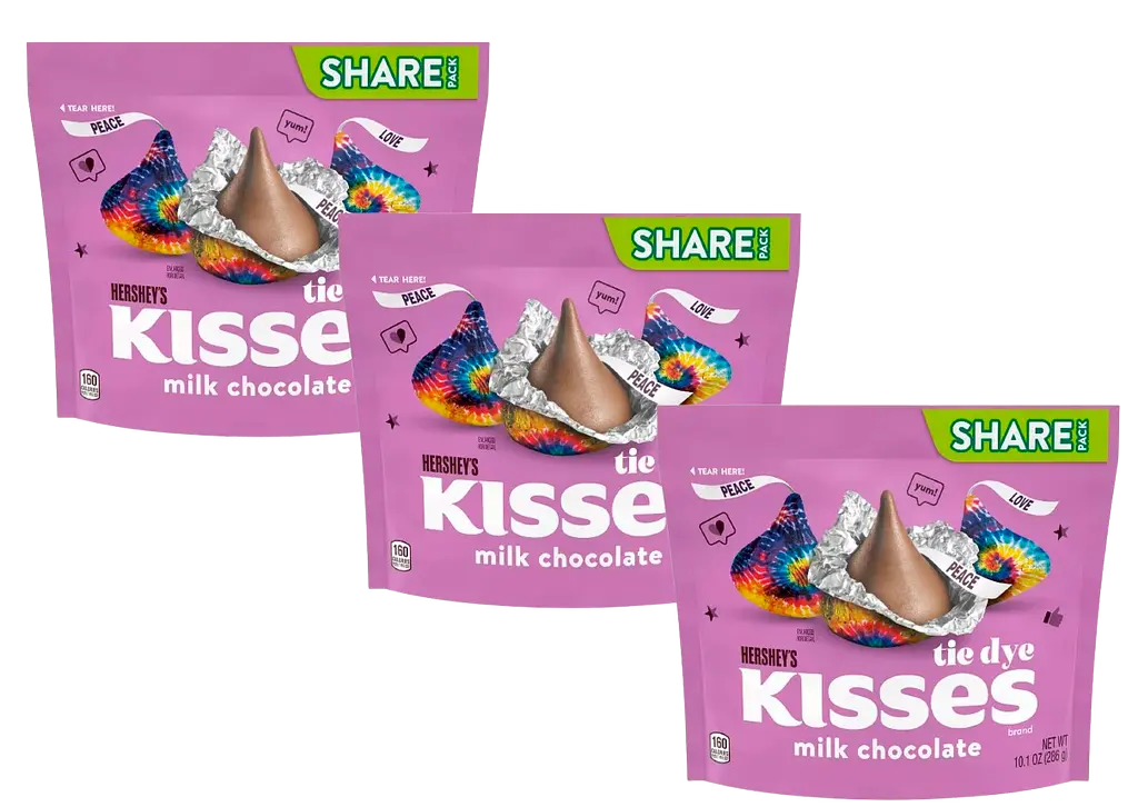 Шоколадні цукерки Hershey's Milk Chocolate Tie Dye Kisses 298 г - фото 5