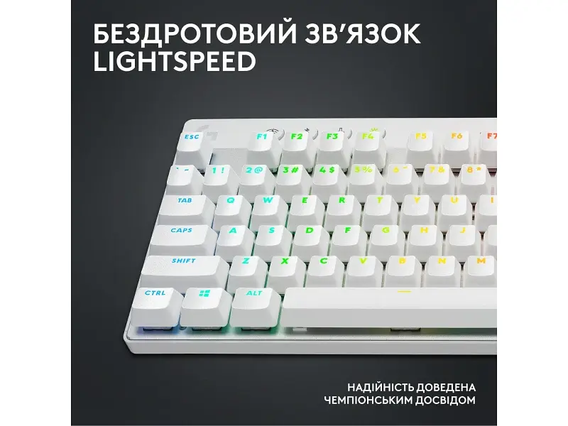 Клавіатура Logitech G PRO X TKL Lightspeed White Tactile (920-012148) - фото 2
