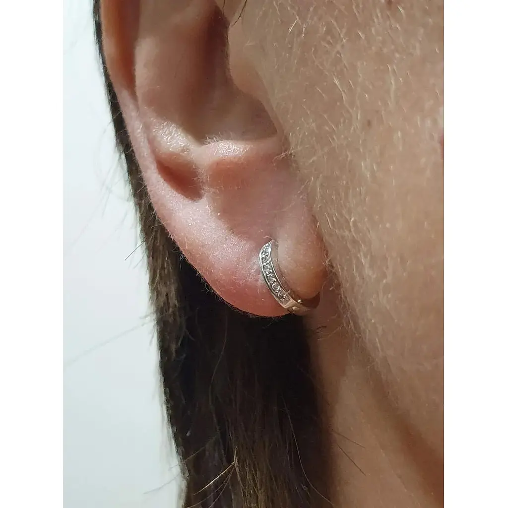 Срібна моносережка Dear з фіанітами. 3658.1С - фото 2